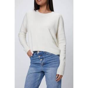 NEW MANDKHAI cropped cashmere jumper in white